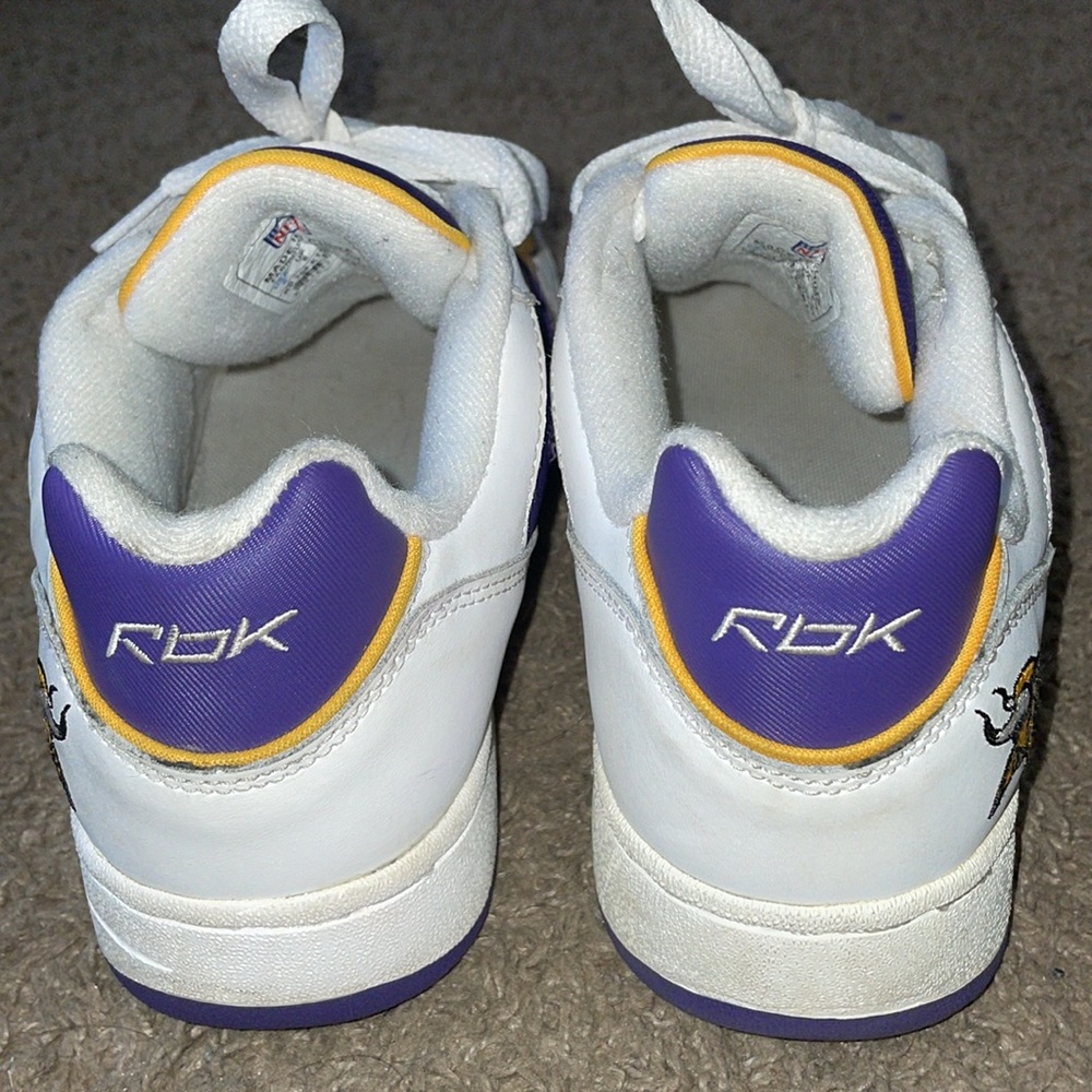 Reebok x NFL Minnesota Viking purple gold white mens sneakers - Picture 7 of 14